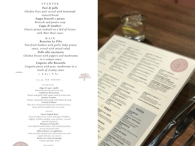 La Filia Menu