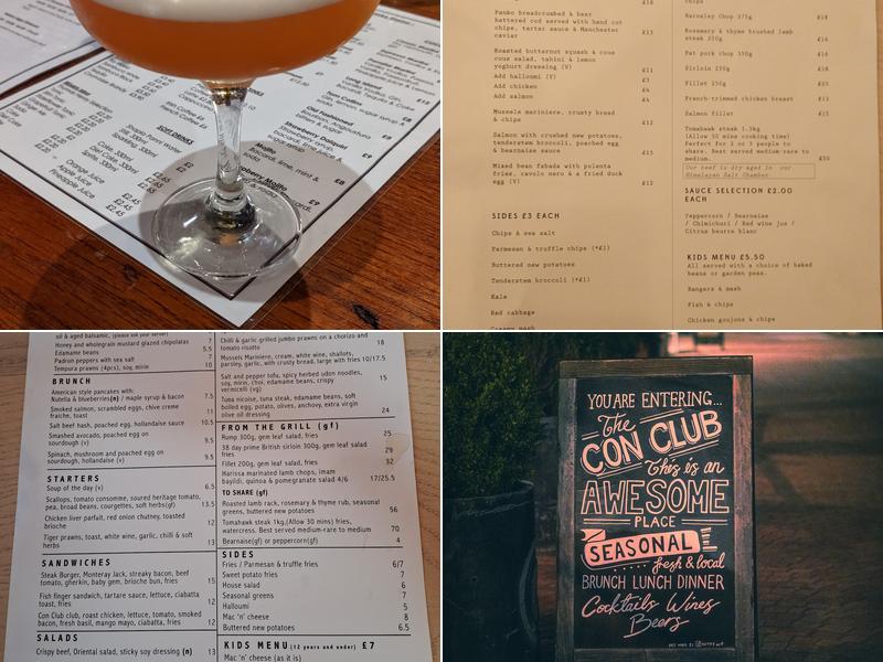 The Con Club Menu