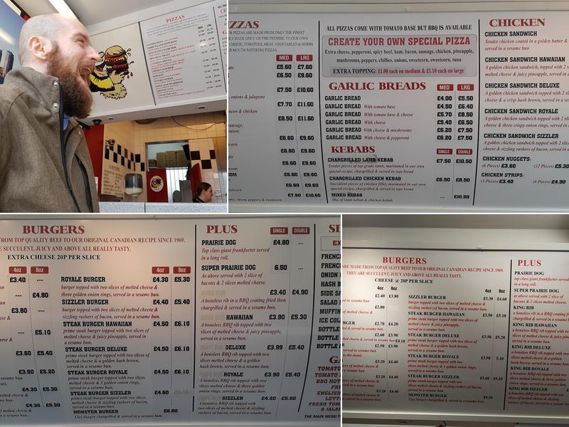 The Canadian Charcoal Pit Menu