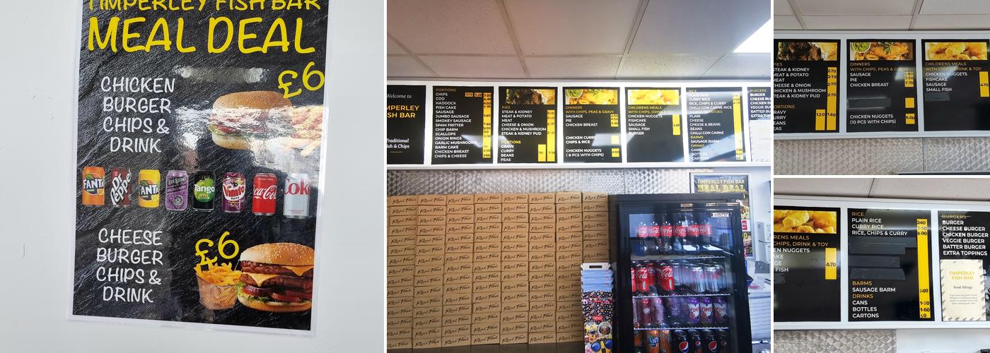 Timperley Fish Bar Menu