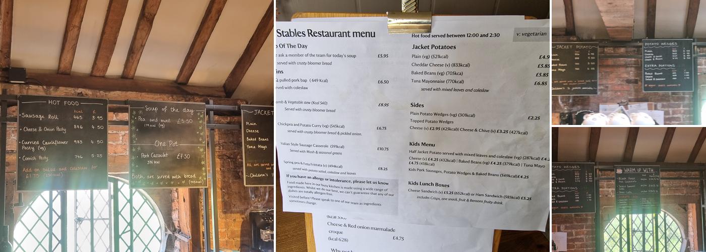 The Stables Restaurant Menu