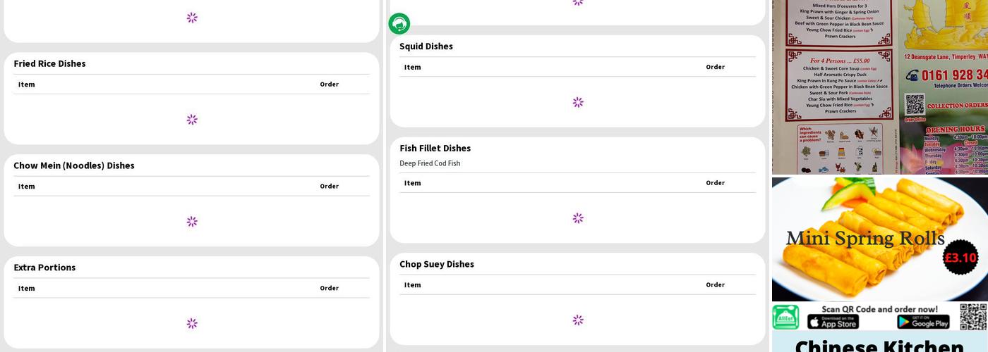 Chinese Kitchen Menu