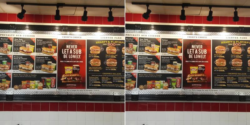 Firehouse Subs Thomasville Menu