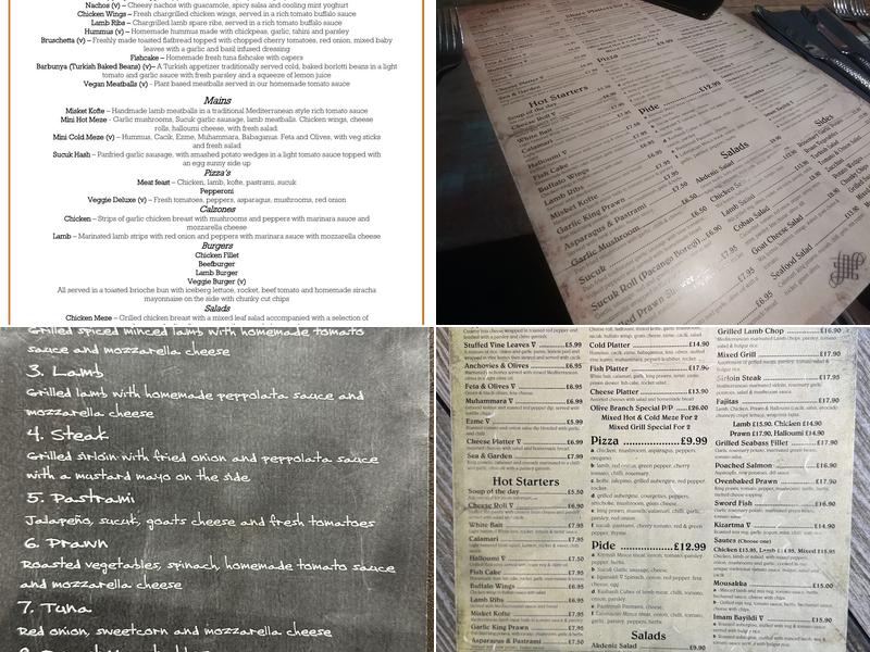 The Olive Branch, Alwoodley Menu