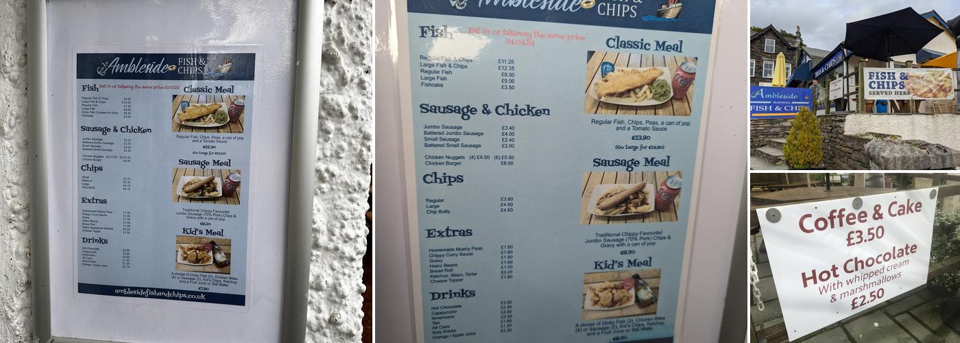 Ambleside Fish & Chips Menu