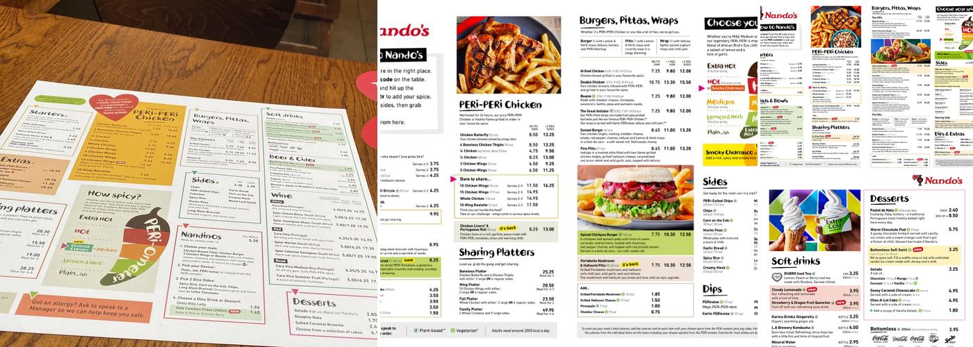 Nando's Windsor Menu