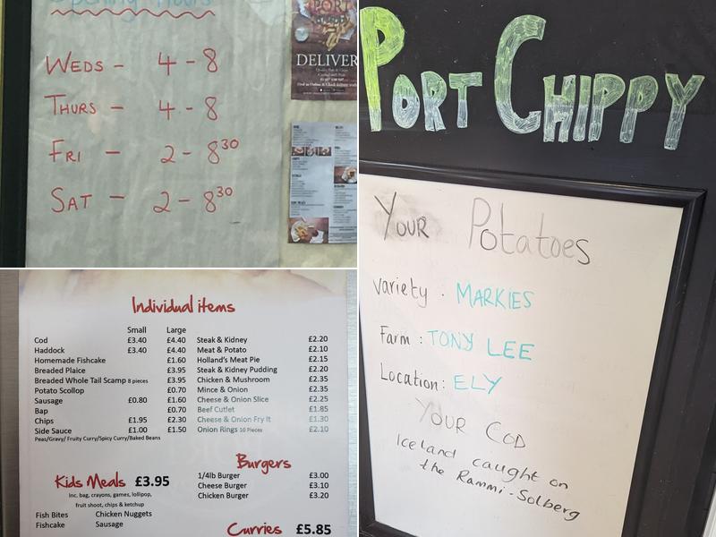 Finney’s @ Port Chippy Menu