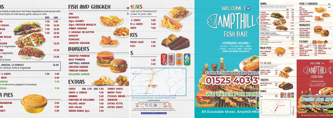 Ampthill Fish Bar Menu