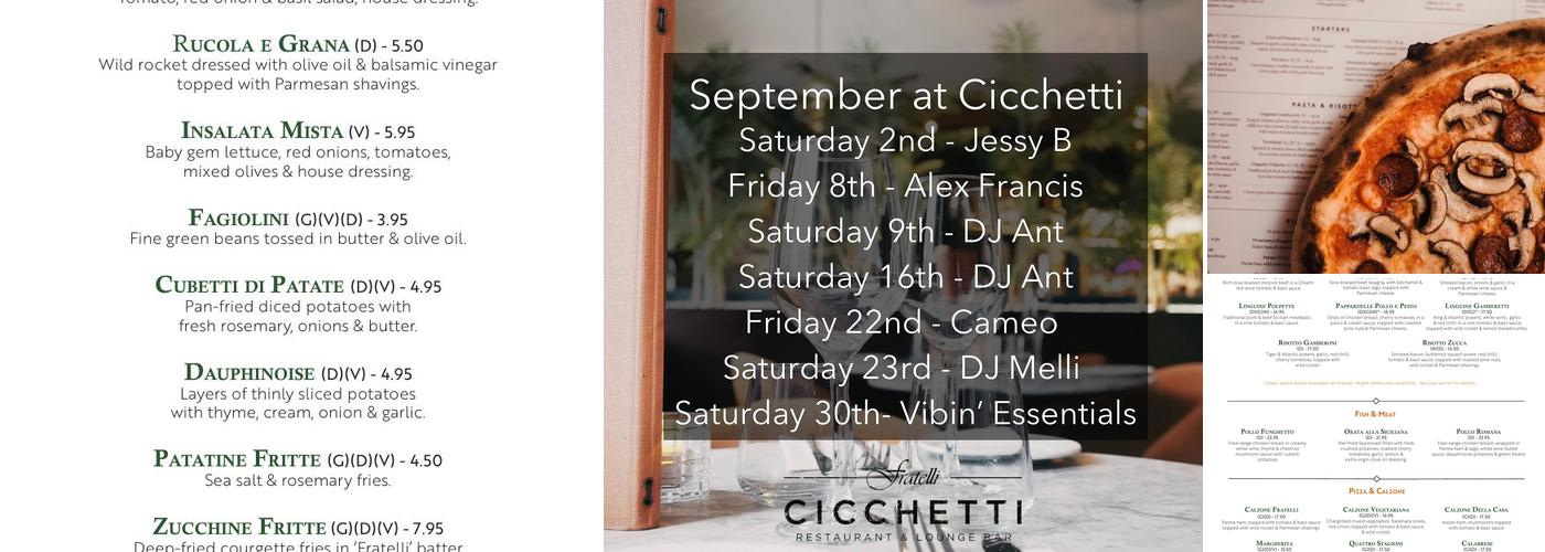 Fratelli Cicchetti Menu