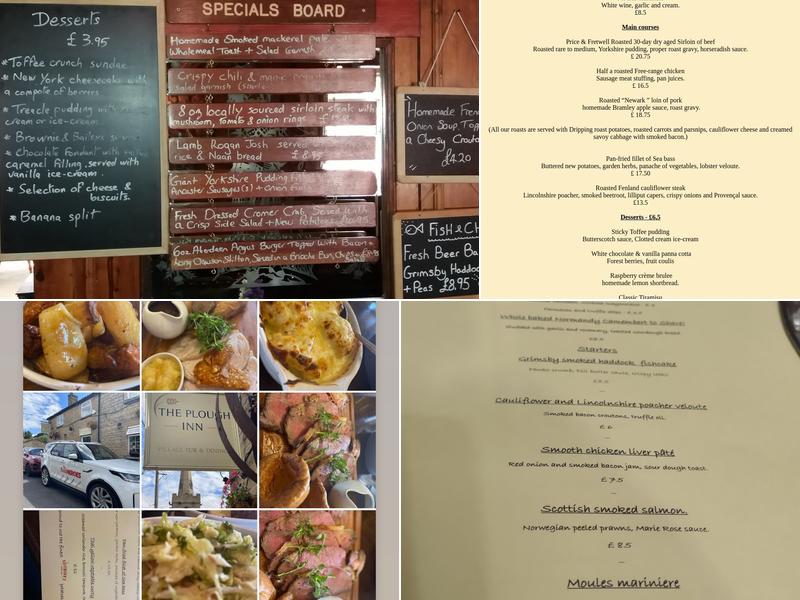 The Plough Inn Menu
