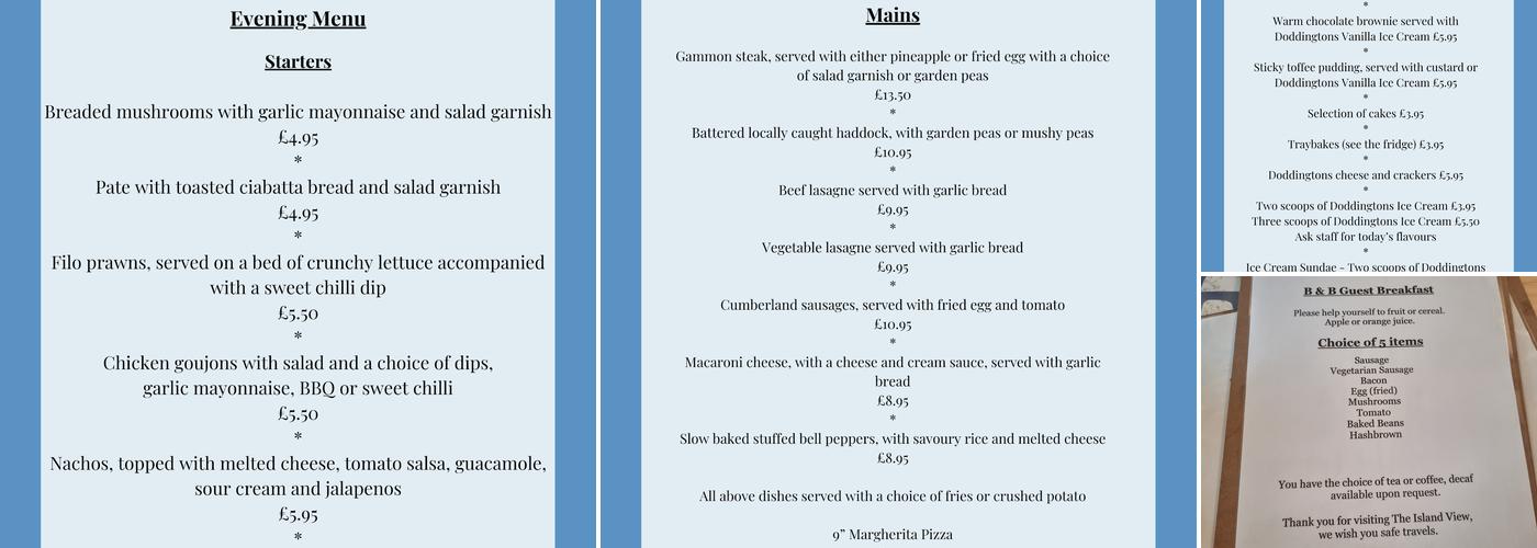 The Island View Menu