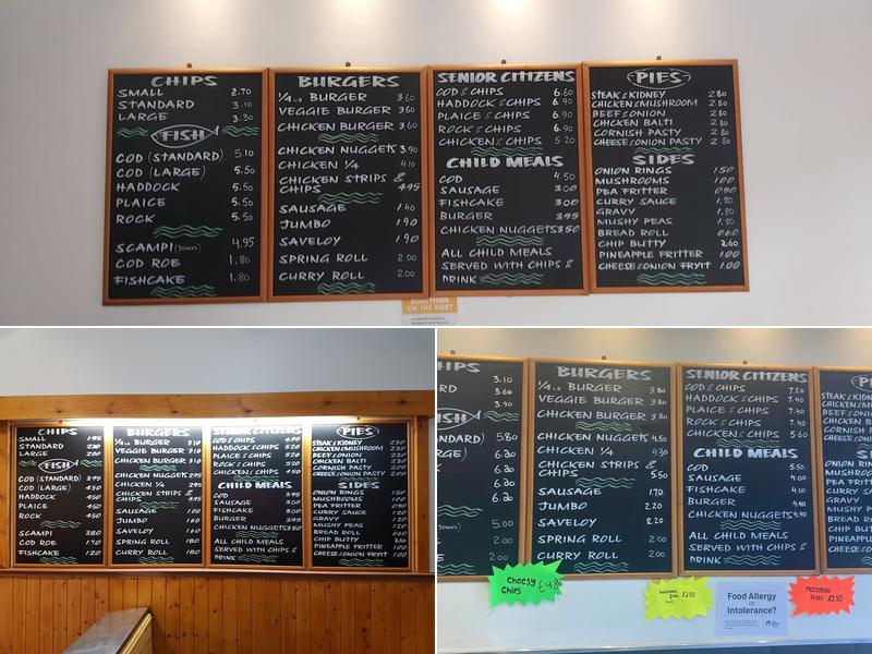 Lemon Plaice Fish and Chips Menu