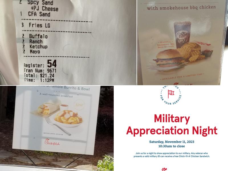 Chick-fil-A Menu