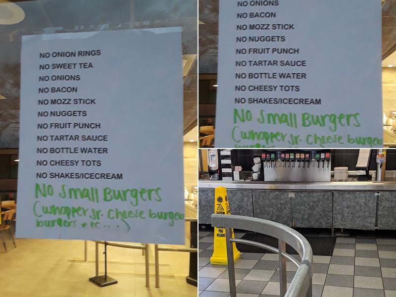 Burger King Menu