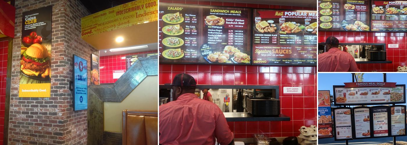 Zaxbys Chicken Fingers & Buffalo Wings Menu
