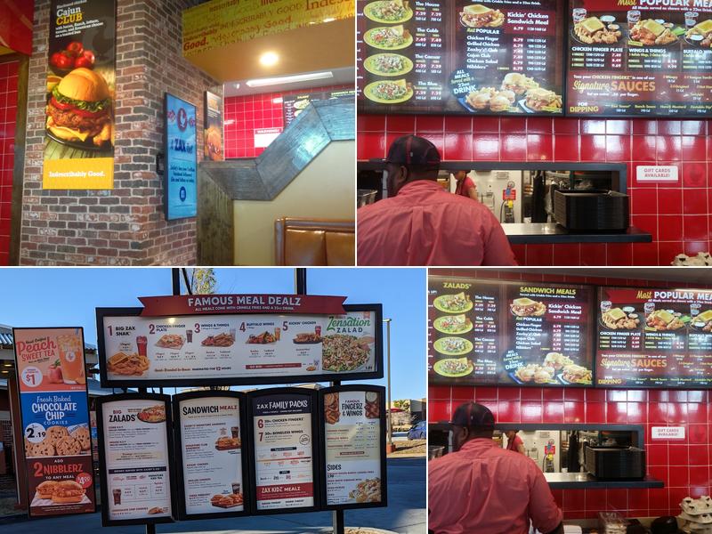 Zaxbys Chicken Fingers & Buffalo Wings Menu