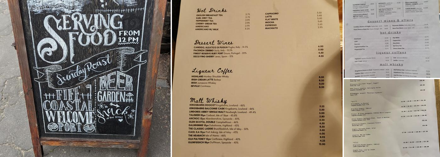 Dreel Tavern Menu