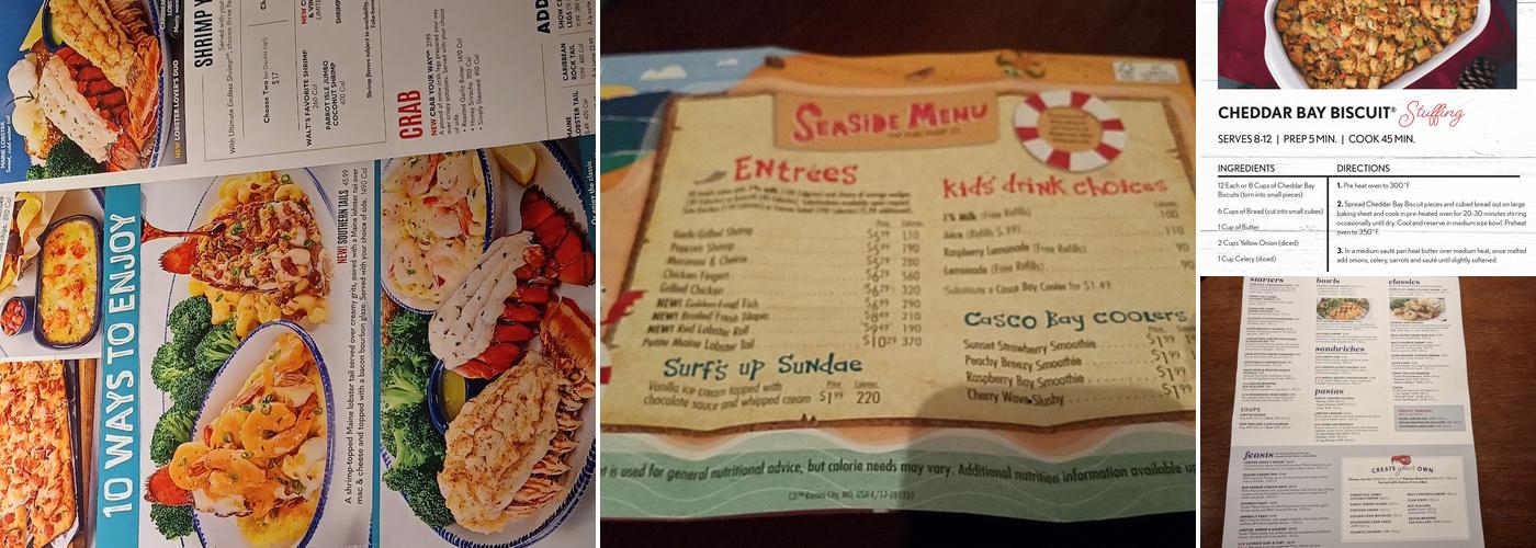 Red Lobster Menu