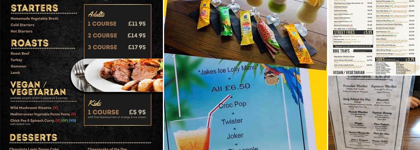 Jakes Cocktail Bar And Grill Menu