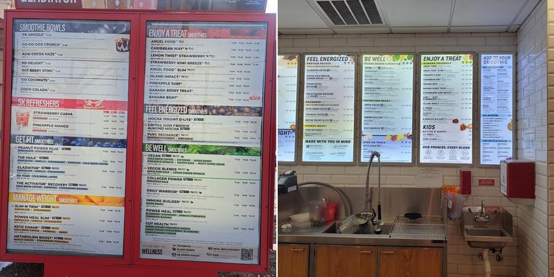 Smoothie King Menu