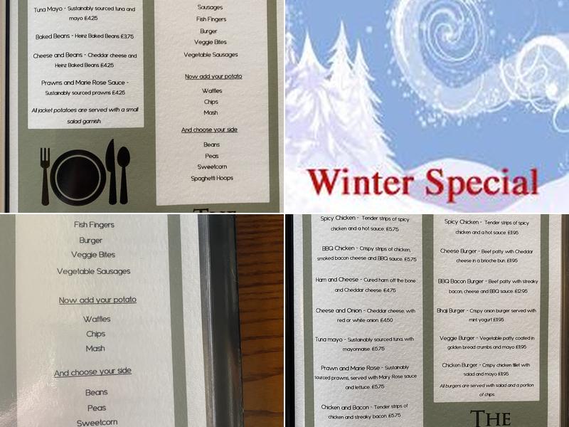 The Black Horse Menu