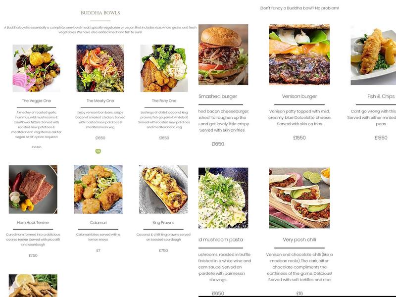 Peaks & Troughs Menu