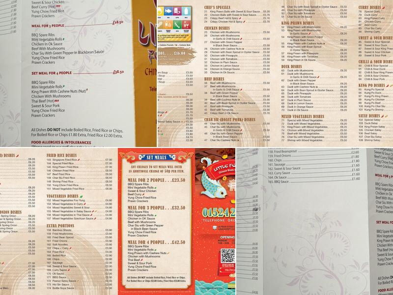 Little Fortune Chinese Takeaway Menu