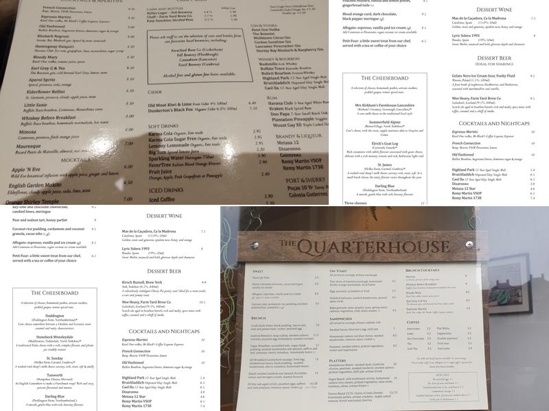 The Quarterhouse Menu