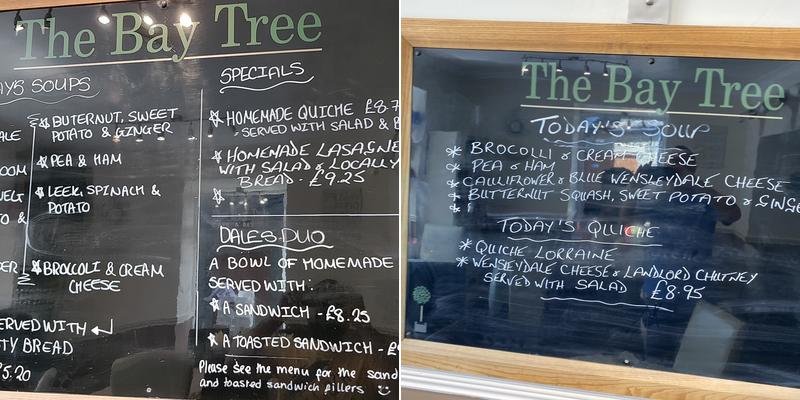The Bay Tree Cafe & Bistro Menu