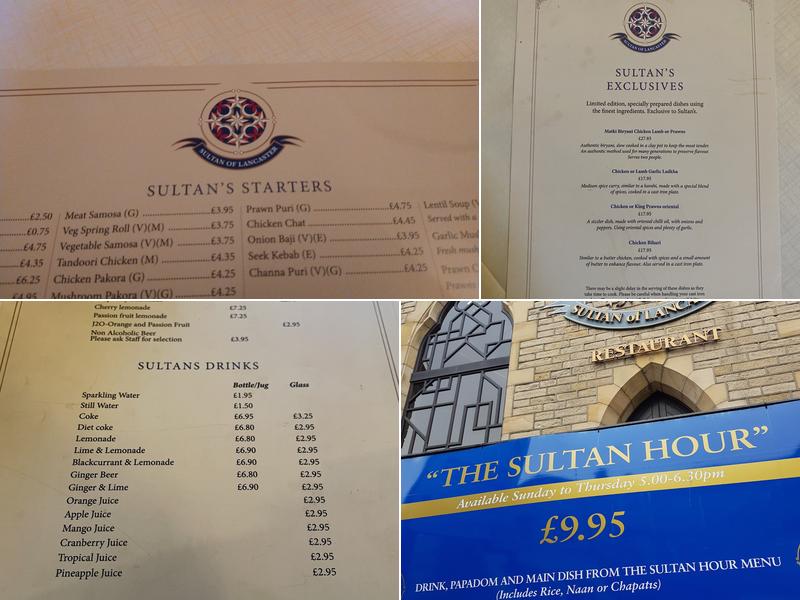 Sultan Of Lancaster Indian Restaurant Menu