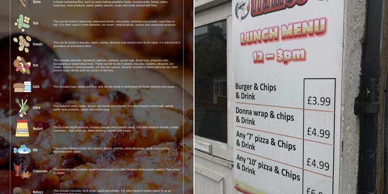 Flames Pizzeria & Grill Menu