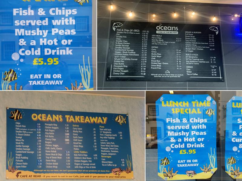 Oceans Menu