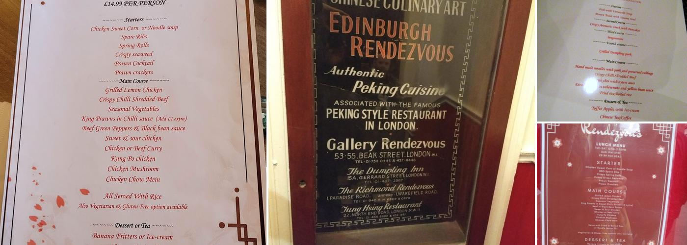 Rendezvous Chinese Restaurant Menu