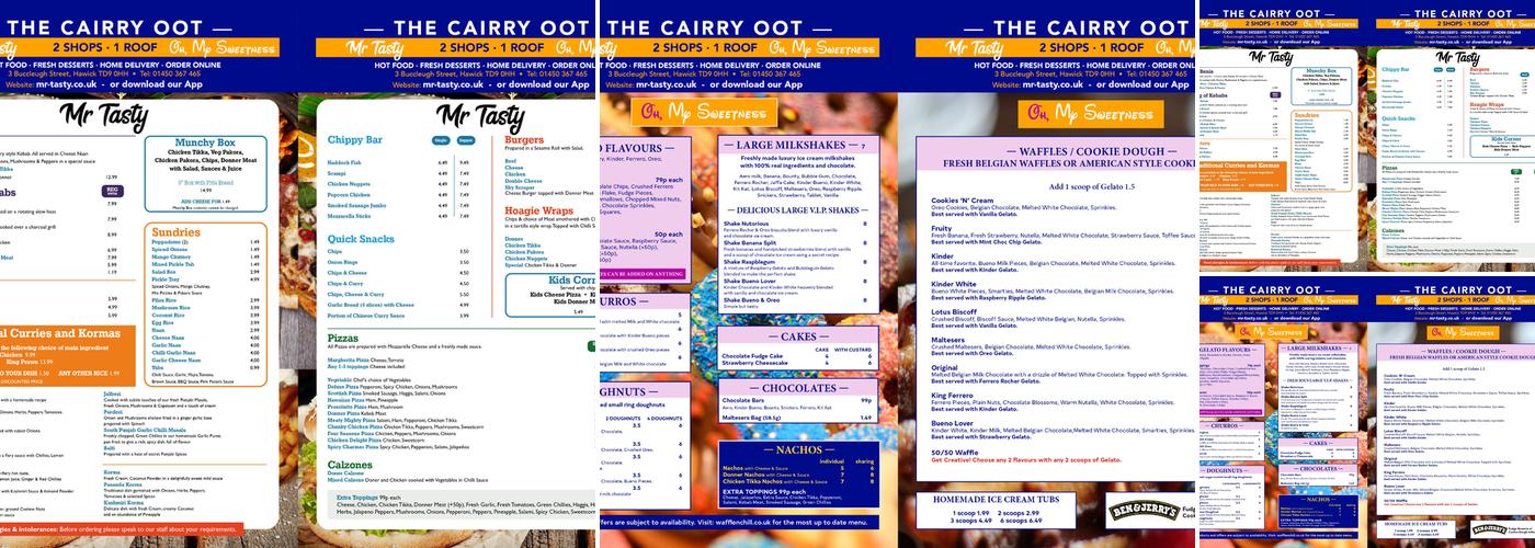 The Cairry Oot Menu