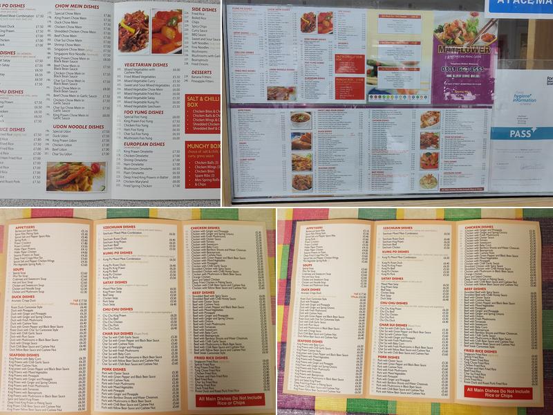 New Mayflower Chinese Takaway Menu