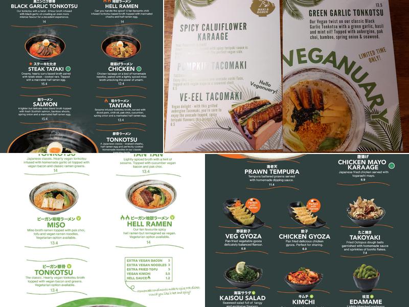 Maki & Ramen Menu