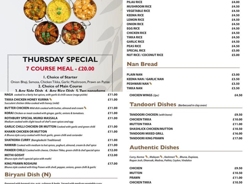 Anisha's Indian Restaurant Menu