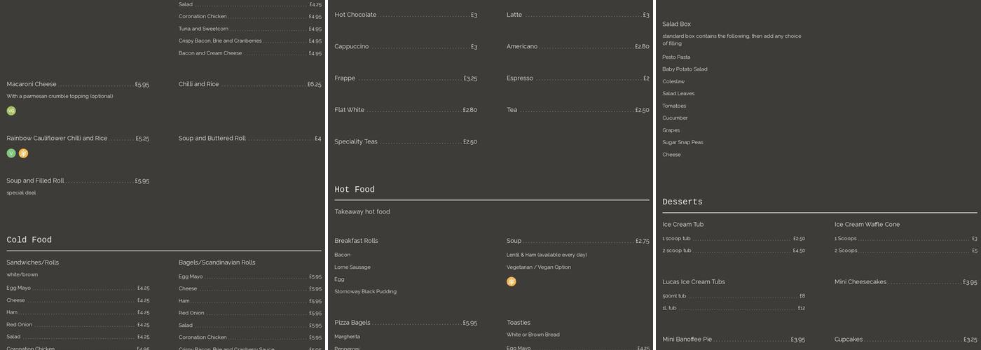 Jack's - Takeaway & Gifts Menu