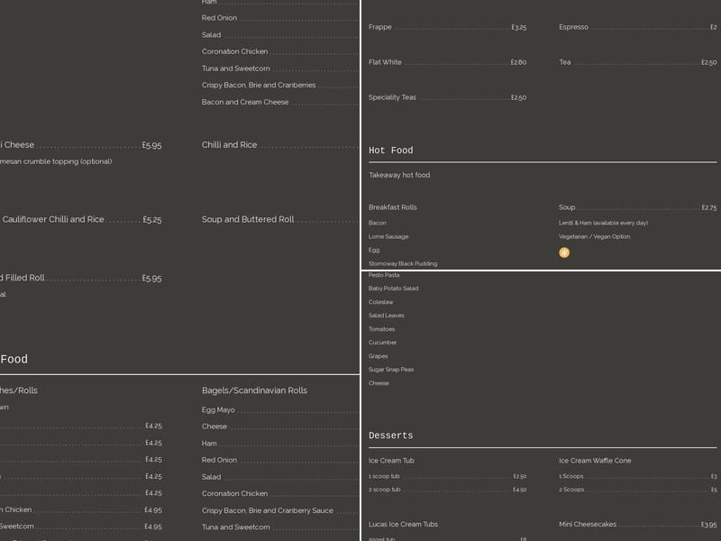 Jack's - Takeaway & Gifts Menu