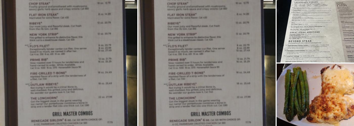 LongHorn Steakhouse Menu