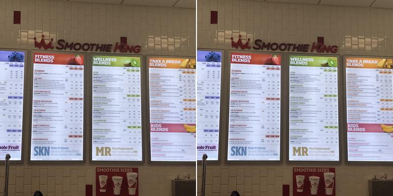 Smoothie King Menu