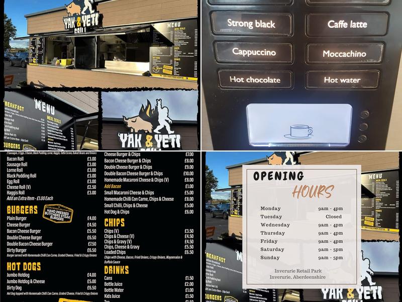 Yak & Yeti Grill Menu