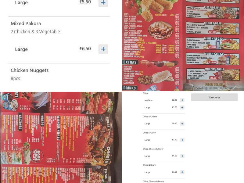 King Kebab Kintore Menu