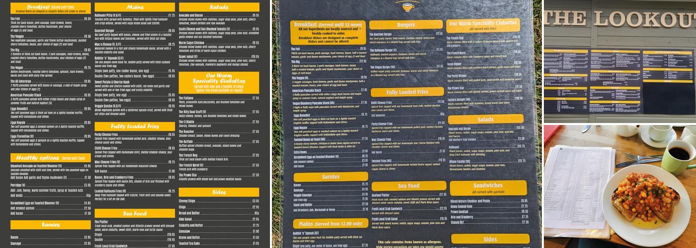 Lookout Cafe Menu
