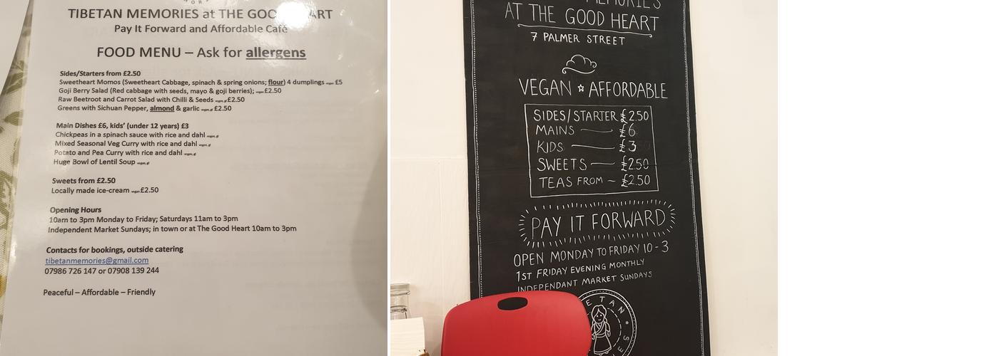 The Good Heart Menu