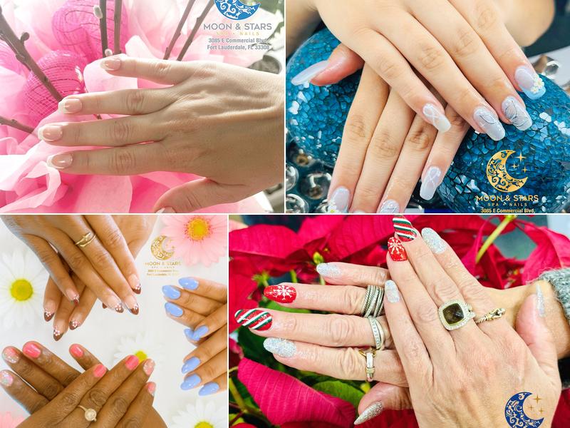Moon and Stars Spa Nails