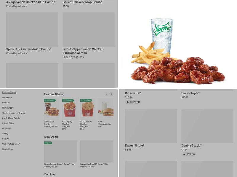 Wendy's Menu