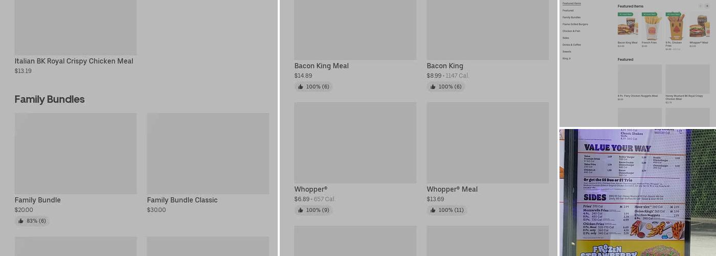 Burger King Menu