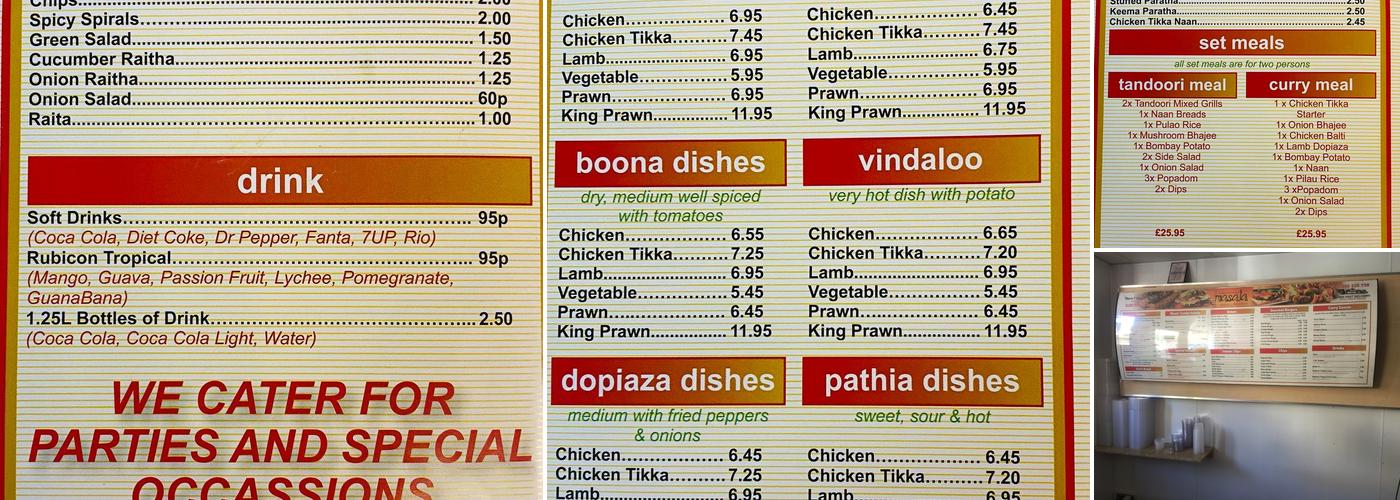 Masala Kitchen Menu