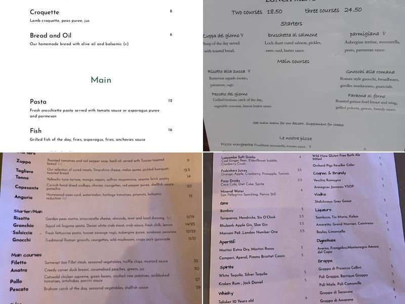 La Terra Menu